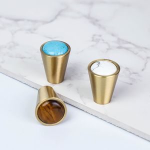 Chenlang đồ nội thất hiện đại Brass lỗ duy nhất Xử lý vòng bằng đá cẩm thạch Knob ngăn kéo nhỏ kéo cho nhà bếp phòng ngủ tủ phòng tắm - Product Image 2