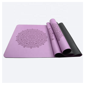 Colchonetas de yoga respetuosas con el medio ambiente, esterilla de yoga <span class=keywords><strong>mate</strong></span>, esterilla de Yoga de goma natural duradera con estampado personalizado de 4mm - Product Image 4