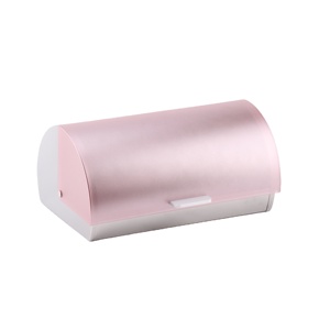 Contenitore per Pane in Acciaio Inox con Coperchio in <span class=keywords><strong>Plastica</strong></span>, <span class=keywords><strong>Portapane</strong></span> in Metallo con Coperchio in PS e Finestra Trasparente - Product Image 1