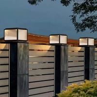Haute qualité moderne minimaliste poste porte principale lampe moderne extérieur pilier lumière eau à motifs verre parc lampe pilier