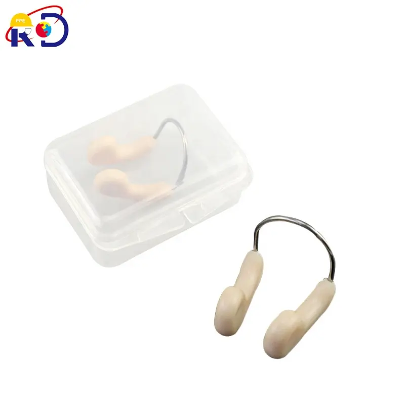Carnation children's silicone earplug nose clip anti slip anti choking steel wire silicone swimming nose clip