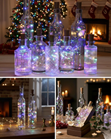 Batteriebetriebener Flaschenverschluss mit Kupferdraht-Lichterkette Weihnachtsdekoration für Weinflaschen und Schlafzimmer