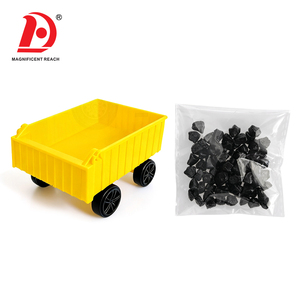 Camion malaxeur à béton à inertie avec petite remorque, véhicule de simulation de malaxeur à ciment, jouet de construction en plastique - Product Image 4