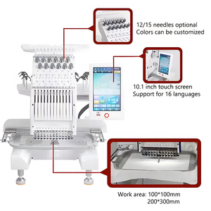 Máquina de Bordar Computarizada Comercial de Buen <span class=keywords><strong>Precio</strong></span>, de 2, <span class=keywords><strong>4</strong></span> o 6 Cabezales y 12 Agujas, para Negocios de Camisetas, Fabricación de Logotipos 3D en Gorras - Product Image 3