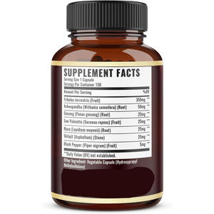 <span class=keywords><strong>Tribulus</strong></span> <span class=keywords><strong>Terrestris</strong></span> Premium 7 en 1, Suplemento Dietético con Ashwagandha y Ginseng, 150 Cápsulas Vegetales, Proporciona Energía, Tomar una Diariamente - Product Image 3