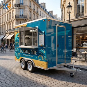 Camion de restauration mobile en acier inoxydable pour gaufres et glaces, certifié CE - Product Image 2