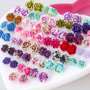 Heart Shaped Box Polymer <b>Clay</b> Flower Earrings Colorful Rose Sunflower <b>Set</b> For Women Gift Jewelry AE0007 - Product Image 4