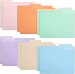 Poly <span class=keywords><strong>File</strong></span> Folders12 Pack 6 Color pastel, 1/3 Cut Tab Letter Size, 8,6x11,6 pulgadas Carpetas de archivos de colores Classic Manila - Product Image 1