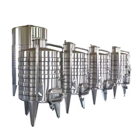Gran oferta de maquinaria de procesamiento de vino de bebidas de alta calidad 100L 200L 300L 400L tanque de fermentación con camisa de vino para Viñedo