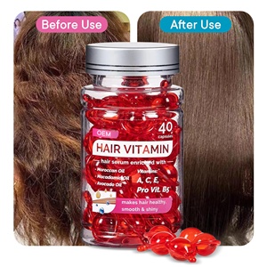 Cápsulas de vitaminas para el cabello OEM ODM 40 piezas, <span class=keywords><strong>seum</strong></span> para el cabello con aceite marroquí y aceite de aguacate para un cabello suave y brillante - Product Image 4
