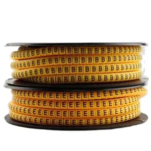 ปลอกมาร์กเกอร์<span class=keywords><strong>สาย</strong></span><span class=keywords><strong>ไฟ</strong></span>พีวีซี EC-0<span class=keywords><strong>สัญลักษณ์</strong></span>ที่แตกต่างกันทนความร้อนได้ถึง85C - Product Image 1