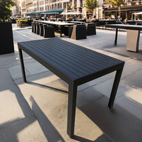 Loisirs d'extérieur table de jardin exquise table de salle à manger en bois plastique table de patio