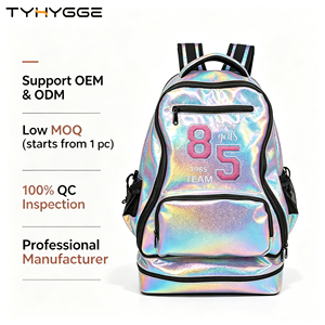 <span class=keywords><strong>Sac</strong></span> <span class=keywords><strong>à</strong></span> <span class=keywords><strong>dos</strong></span> pour <span class=keywords><strong>femme</strong></span> blanc irisé scintillant avec compartiment <span class=keywords><strong>à</strong></span> chaussures, effet holographique, logo personnalisé, 1 pièce MOQ, <span class=keywords><strong>sac</strong></span> de jour - Product Image 1