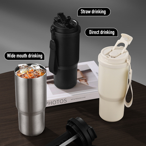 2025 nouveaux produits en gros <span class=keywords><strong>tasse</strong></span> à café sous vide à Double paroi 750ml gobelet en acier inoxydable avec corde - Product Image 5