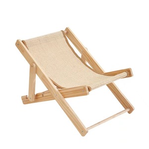 Cat Scratching Chair Sisal Wood Foldable Chaise Lounge For Cat Pet <b>Bed</b> Four Seasons Natural Color - Product Image 2