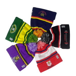 Custom Wholesale Logo Winter Sports Football Knitted Embroidered Bobble Hat <strong>Pom</strong> <strong>Pom</strong> <strong>Beanies</strong> - Product Image 2