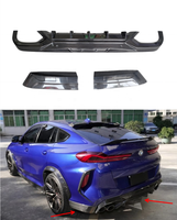 Diffuseur arrière en fibre de carbone sèche style Aulen-a pour BMW X6M F96, lèvre de diffuseur de pare-chocs arrière, kit carrosserie