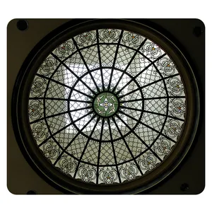Mosaico fatto a mano in vetro colorato soffitto a cupola arte decorativo colorato in vetro con soffitto a piombo finestra in vetro colorato lucernario a cupola