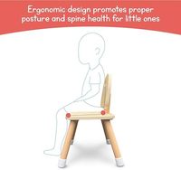 Lot de 2 chaises modernes en bois pour enfants de 2 ans et plus pour la maison, la salle de classe, la garderie préscolaire et les salles de jeux pour le salon