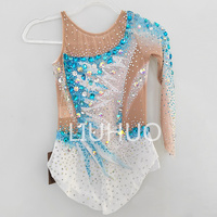 LIUHUO Justaucorps de gymnastique rythmique pour filles grande taille vêtements de danse exotique Enfants Performance Robe de danse pour femmes Costumes personnalisés