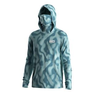 Camisa de Pesca con Capucha para Hombre con Protección UPF50+, Tejido Transpirable que Absorbe la Humedad y Máscara Integrada para Sesiones de Pesca Prolongadas - Product Image 1