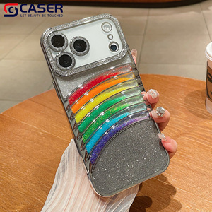 Fun Creative Electroplated Glitter Card Paper arcoíris Flowing <span class=keywords><strong>Sand</strong></span> Gradient Phone Shells para <span class=keywords><strong>iPhone</strong></span> <span class=keywords><strong>11</strong></span> 12 13 14 15 16 17 - Product Image 6