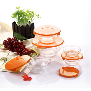 Set di 5 <span class=keywords><strong>Ciotole</strong></span> per Conservazione con Coperchi Colorati a Trasferimento Termico, Set di <span class=keywords><strong>Ciotole</strong></span> per Insalata con Coperchio <span class=keywords><strong>Colorato</strong></span>, <span class=keywords><strong>Ciotole</strong></span> in <span class=keywords><strong>Vetro</strong></span> Personalizzabili - Product Image 4