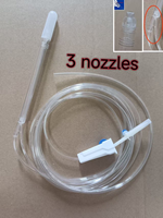 Suku Cadang Pengganti Handpiece Semprotan Oksigen Tiga Nosel untuk Peralatan Salon Kecantikan