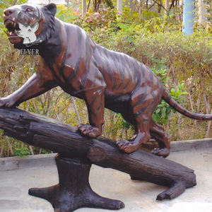 抽象的な大きな野生のヒョウの彫刻ブロンズキャスティングランニングパンサーブラスヒョウの彫像 - Product Image 3