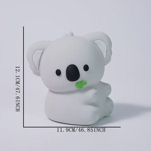 2026 USB Rechargeable Koala Silicone Night Light LED Tap Control Color Changing RGB Dimmable personalised <b>Lamp</b> for kids bedroom - Product Image 3