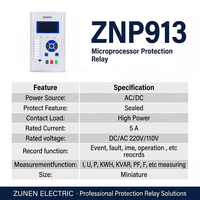 Relais compatible ZNP913 remplace Siemens 7SJ61 7SJ62 Protection du transformateur d'alimentation