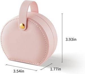 Wholesale Colorful Custom PU Leather Square Jewelry <b>Box</b> Logo Travel Small Necklace Organizer Ring <b>Earring</b> Gift - Product Image 2