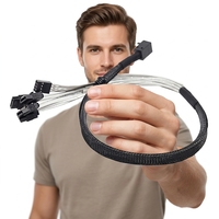 Câble de serveur SFF 8643 avec connecteurs de terminaison SATA à 7 broches, prend en charge le transfert de données à haute vitesse et les périphériques de stockage