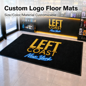 Tapis de porte en nylon réversible avec logo personnalisé, tapis de porte avant lavable pour hôtel, tapis de sol en caoutchouc personnalisé - Product Image 1
