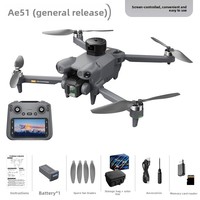 Nouveau drone AE51 à double caméra 4K HD avec GPS, écran de contrôle à distance, moteur sans balais, mini drone RC pour photographie aérienne en extérieur