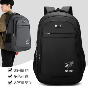 Men's Large Capacity <b>Backpack</b> Waterproof Business Travel <b>College</b> Student Laptop Bag Black Dark Gray Dark Blue 36-55L Sport - Product Image 1