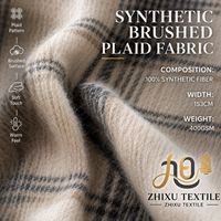 Tissu à carreaux en polyester brossé teint en fil, chaud et tendance, pour vêtements d'hiver (manteaux) pour femmes et hommes – Fournisseur direct usine