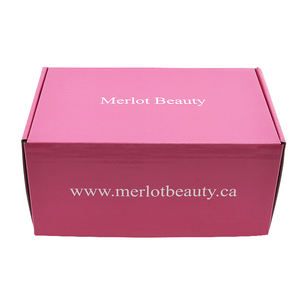 Boîtes pliantes en carton rose avec impression personnalisée, emballage de courrier Express, de vente en gros, 50 unités - Product Image 2