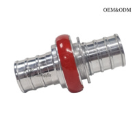 Raccord rapide pour tuyau d'incendie KDK65, connecteur en alliage d'aluminium, queue barbelée en acier inoxydable, joint en caoutchouc rouge