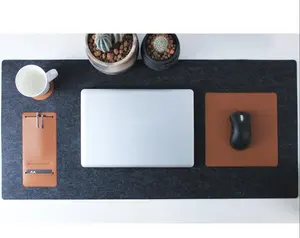 Leather Desk Mouse Pad Protector Office Desk Writing Pad Mat for Office and Home