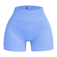Shorts de sport pour femmes de marque supérieure, taille haute, en tissu Oxford respirant, avec boutons et détail nœud, séchage rapide, caractéristiques écologiques