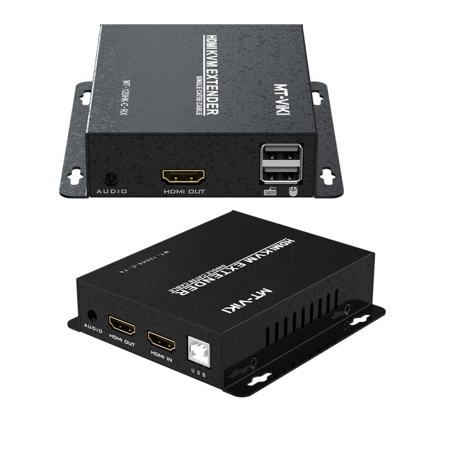 4K 60Hz HDMI KVM Extender with Loop 100mm, MT-VIKI USB HDMI KVM Transmitter and Receiver with IR Loop