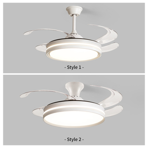 Vente en gros en usine Ventilateurs de plafond rétractables modernes Lumière LED Ventilateur de plafond à moteur BLDC réversible 3CCT avec lumière et télécommande - Product Image 3