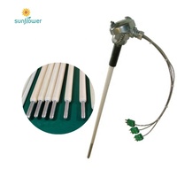 Triple Thermocouple Tipe S untuk Kaca Forehearth dengan Platinum Thermowell