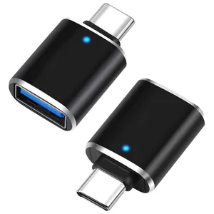 USB C zu USB 3.0 Adapter mit LED-Anzeige Typ C Konverter OTG Adapter Für MacBook Galaxy S8 S9 S10 Plus,Note 8 9,LG V35 G7 G6