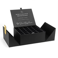Boîte cadeau en carton écologique haut de gamme avec logo personnalisé imprimé en UV, mat, imperméable, gaufrage, fermeture magnétique, poignée, double porte