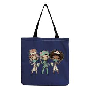 Bolsa de compras con estampado de cruz médica para doctor y enfermera, bolso de mano gráfico, bolso de compras Harajuku, bolso de hombro femenino ecológico de gran capacidad - Product Image 4