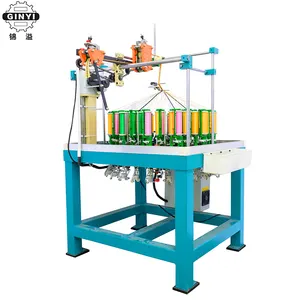 GINYI Fast Knit Tape Braiding Machine High Speed 24 Spindles Rope Braiding Machine For Making Z Shape Elastic Cords