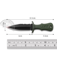 Couteau de cou pour homme, lame fixe courte à manche intégral avec étui, couteau EDC pour la survie en plein air et le camping