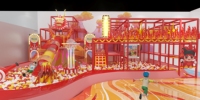 Parc d'attractions intérieur géant personnalisé, zones multi-thèmes, aire de jeux aquatique, bac à sable, piste de course pour Mega FEC Mall